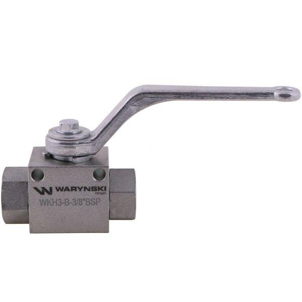 Zawór kulowy hydrauliczny 3-drogowy WKH3-B-3/8BSP | Exvi