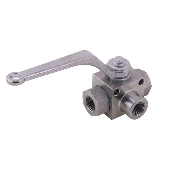 Zawór kulowy hydrauliczny 3-drogowy WKH3-B-3/8BSP | Exvi