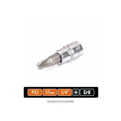 Klucz nasadowy 1/4" z bitem PZ 2x37 mm KNPZ103 | Exvi