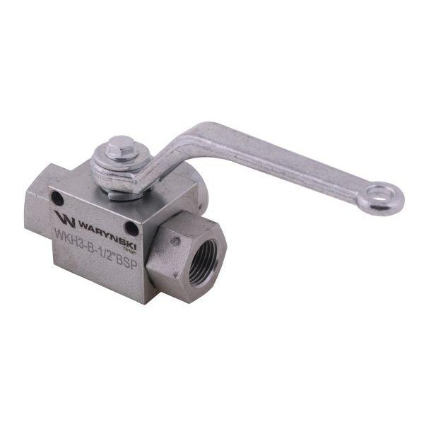 Zawór kulowy hydrauliczny 3-drogowy WKH3-B-1/2BSP | Exvi