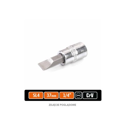 Klucz nasadowy 1/4" z bitem SL 4x37 mm KNSL101 | Exvi