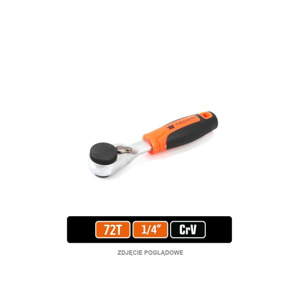 Grzechotka 1/4" 72T - z uchwytem na bity HEX G103 | Exvi