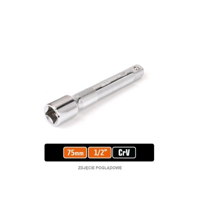 Przedłużka do nasadek 1/2" 75 mm, CR-V, Teger PRZE101 | Exvi
