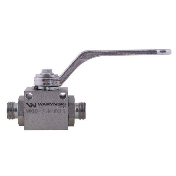 Zawór kulowy hydrauliczny 3-drogowy WKH3-12L-M18X1.5 | Exvi
