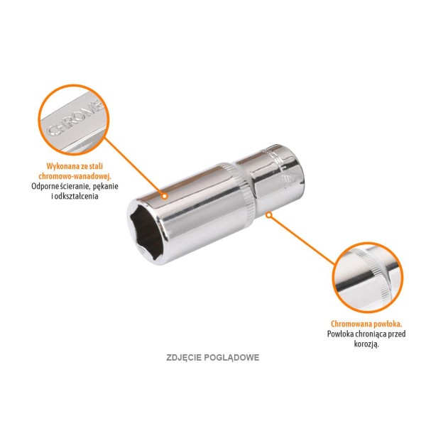 Klucz nasadowy 1/4" sześciokątny długi 7 mm KNS406 | Exvi