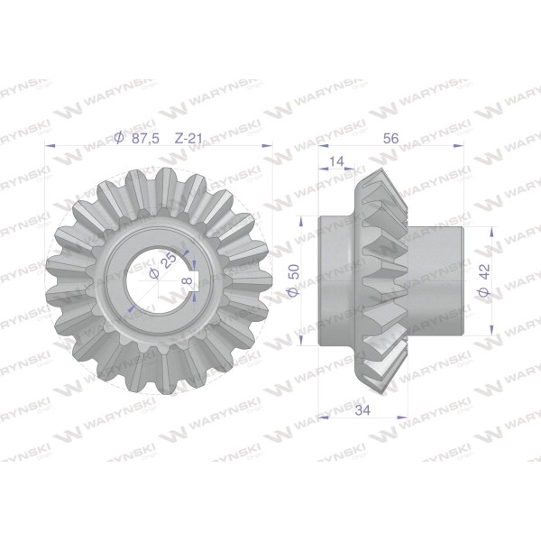 Koło stożkowe duże zastosowanie Kosiarka 5036010670 | Exvi