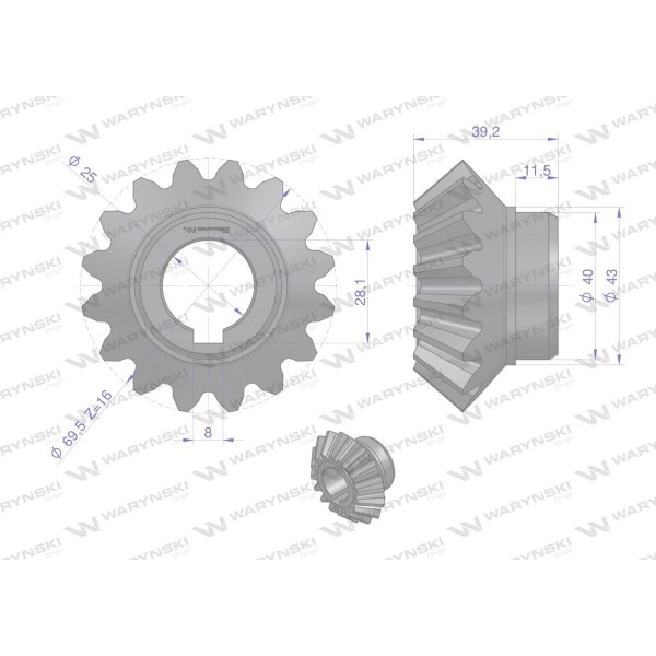 Koło stożkowe małe zastosowanie Kosiarka 5036010660 | Exvi