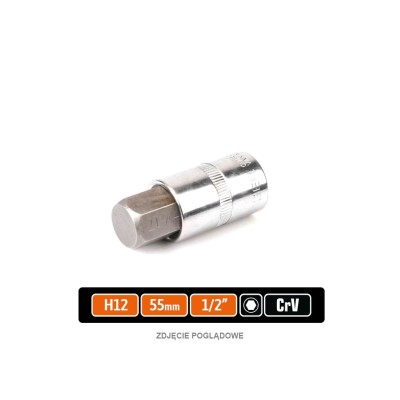 Klucz nasadowy 1/2" z bitem HEX H12x55 mm KNH107 | Exvi