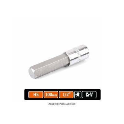 Klucz nasadowy 1/2" z bitem HEX H5x100 mm KNH202 | Exvi