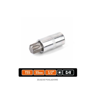 Klucz nasadowy 1/2" z bitem TORX T55x55 mm KNT108 | Exvi