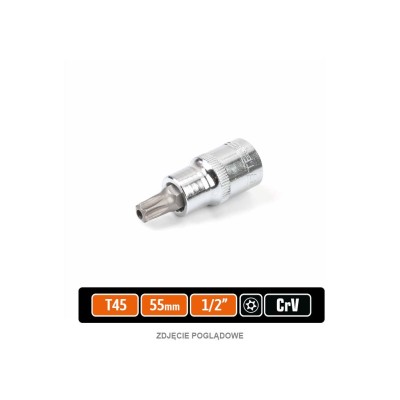 Klucz nasadowy 1/2" z bitem TORX T45x55 mm KNT306 | Exvi