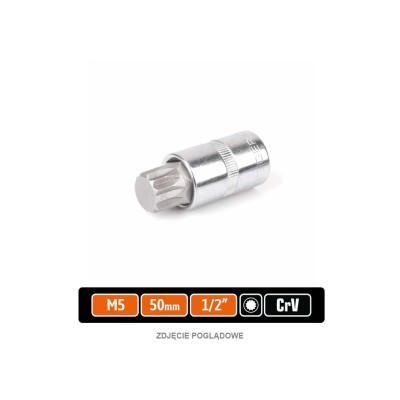 Klucz nasadowy 1/2" z bitem SPLINE M5x55 mm KNSP101 | Exvi