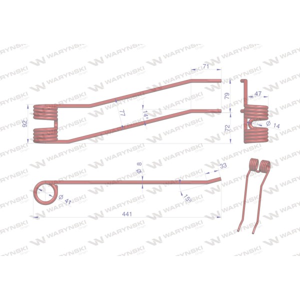 Palec zgrabiarka prawy zastosowanie TS 7 490046 | Exvi