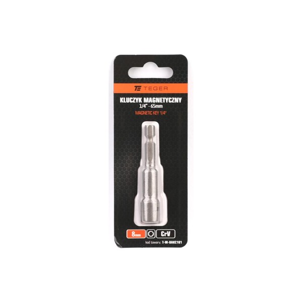 Kluczyk magnetyczny HEX 1/4" 8x65 mm, CR-V BAKC101 | Exvi