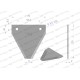 Nóż żniwny 75x76x2mm otwór 5.5 WKZ75X76X2C | Exvi