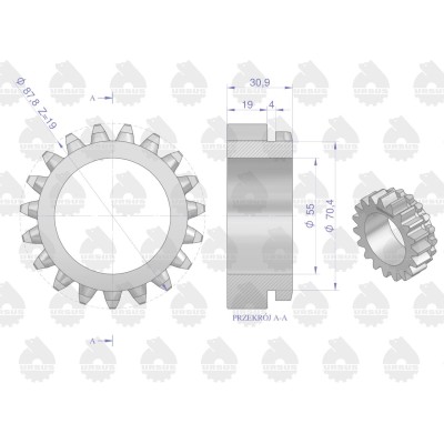Koło sprzęgło IV biegu C-360 ORYGINAŁ 50/41-943/0 | Exvi