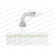Kolanko hydrauliczne metryczne łukowe 5811150612-L | Exvi