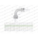 Kolanko hydrauliczne metryczne łukowe 5811150814-L | Exvi
