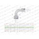 Kolanko hydrauliczne metryczne łukowe 5811151016-L | Exvi