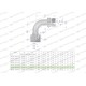 Kolanko hydrauliczne metryczne łukowe 5811151522-L | Exvi