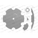 Talerz uzębiony Z-6 fi 460 otwór 30x30 stal 74603032 | Exvi