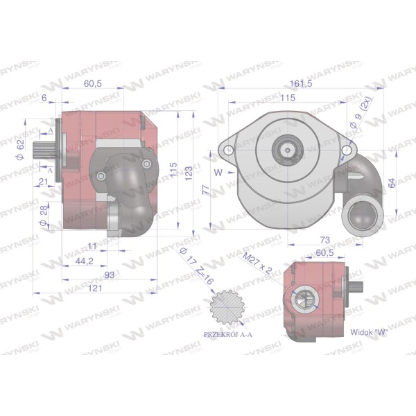 Pompa hydraulicznaC-385 (obroty lewe) 16Mpa 84420901 | Exvi