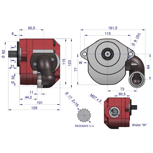 Pompa hydrauliczna wzmocniona C-385 (obroty 84420902 | Exvi