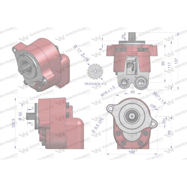 Pompa wspomagania wzmocniona PZS-ZCT-16L 80620109 | Exvi