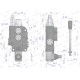 Rozdzielacz hydrauliczny 1-sekcyjny 80L V-R80L-1 | Exvi