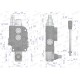 Rozdzielacz hydrauliczny 1-sekcyjny 80L V-R80L-1Z | Exvi