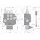 Rozdzielacz hydrauliczny 2-sekcyjny 80L V-R80L-2 | Exvi