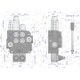 Rozdzielacz hydrauliczny 2-sekcyjny 80L V-R80L-2X1P | Exvi