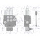 Rozdzielacz hydrauliczny 2-sekcyjny 80L V-R80L-2X2P | Exvi