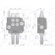 Rozdzielacz hydrauliczny 2-sekcyjny 80L V-R80L-2L | Exvi