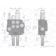 Rozdzielacz hydrauliczny 2-sekcyjny 80L V-R80L-2LX1P | Exvi