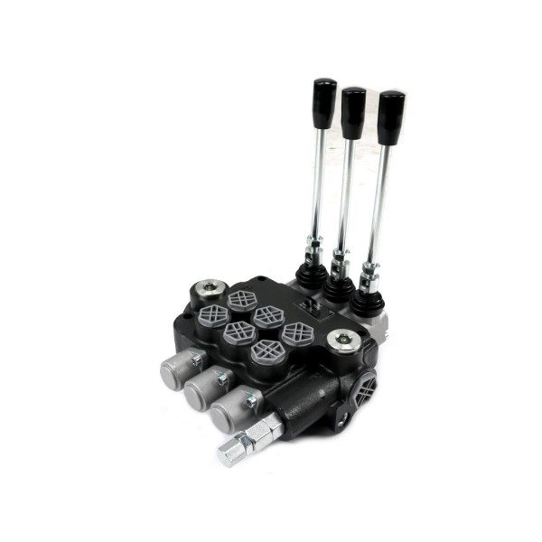 Rozdzielacz hydrauliczny 3-sekcyjny 80L V-R80L-3 | Exvi