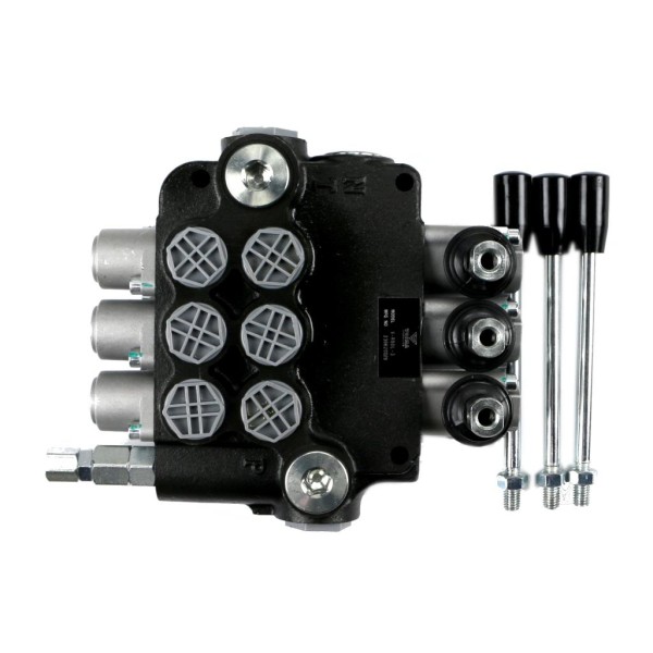 Rozdzielacz hydrauliczny 3-sekcyjny 80L V-R80L-3 | Exvi