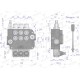 Rozdzielacz hydrauliczny 3-sekcyjny 80L V-R80L-3 | Exvi