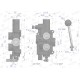 Rozdzielacz hydrauliczny 1-sekcyjny 80L V-R80L-1RSG | Exvi