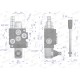 Rozdzielacz hydrauliczny 1-sekcyjny V-R40L-1N | Exvi