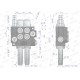 Rozdzielacz hydrauliczny 2-sekcyjny 40L V-R40L-2L | Exvi