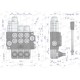Rozdzielacz hydrauliczny 3-sekcyjny 40L V-R40L-3X1P | Exvi