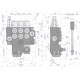 Rozdzielacz hydrauliczny 3-sekcyjny 40L V-R40L-3-2D | Exvi