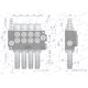 Rozdzielacz hydrauliczny 4-sekcyjny 40L V-R40L-4L | Exvi