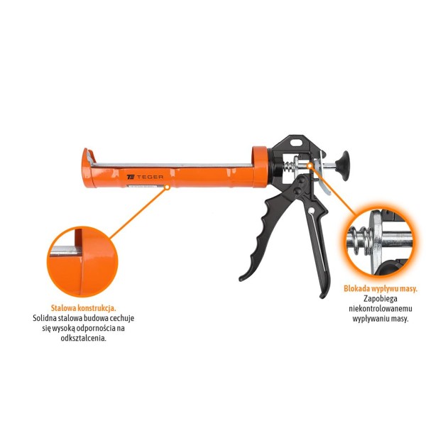 Wyciskacz do mas silikonowych 230 mm NB-WDM001 | Exvi