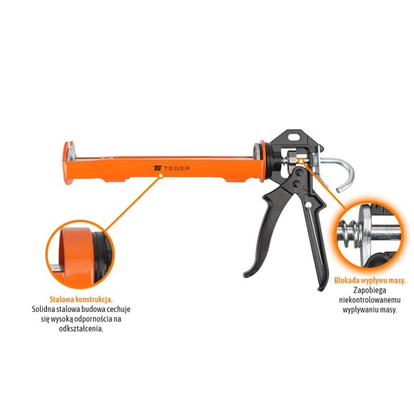Wyciskacz do mas silikonowych 245 mm NB-WDM002 | Exvi
