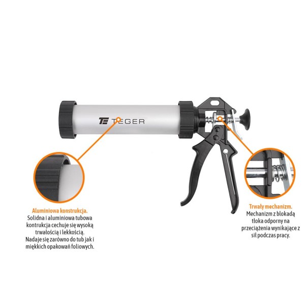 Wyciskacz do mas silikonowych9"225 mm NB-WDM005 | Exvi