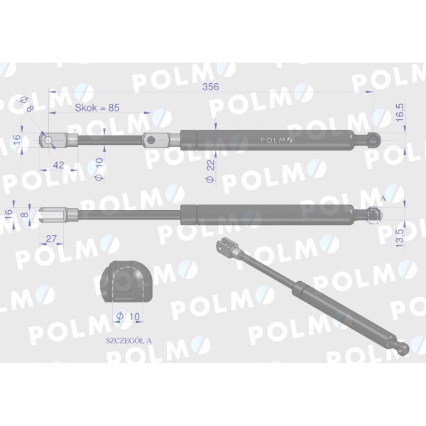 Siłownik podnoszenia maski John Deere AL77767P | Exvi