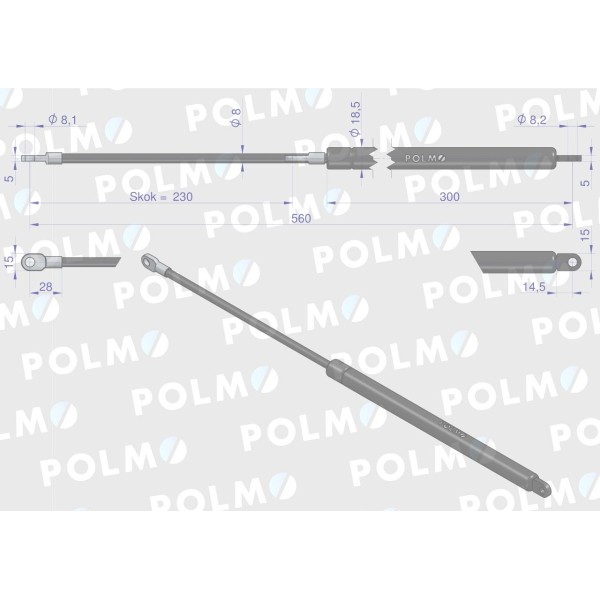 Siłownik New Holland 320792350 POLMO 320792350P | Exvi