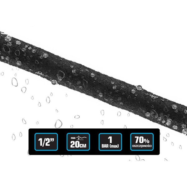 Wąż ogrodowy - kroplujący FI 1/2". 20m / O-NWOK12-20 | Exvi